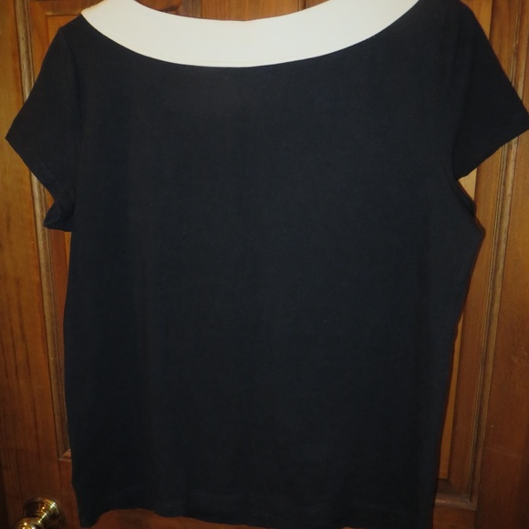 Chaps Royal Blue and White Top - Picture 3 of 3